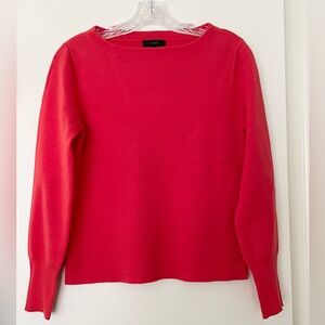 J. Crew Bright Red Boatneck Sweater